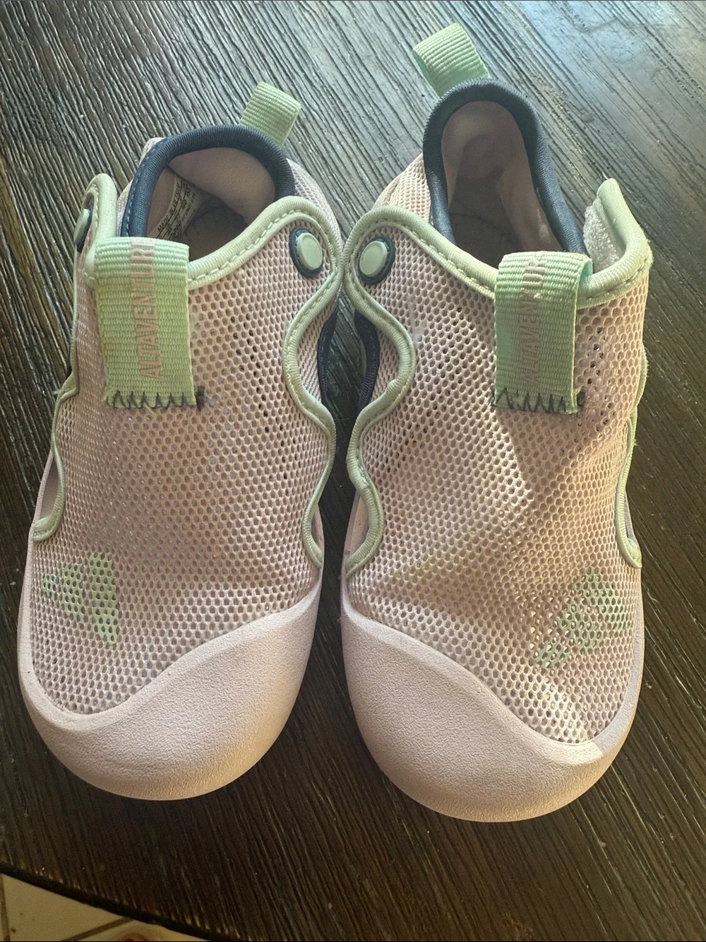 Kids Mesh Slip-On Shoes in Light Purple and Mint